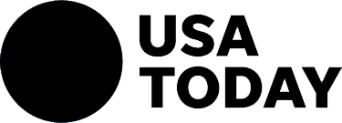 The black USA Today logo featuring a bold circle on the left, with uppercase text reading "USA TODAY.
